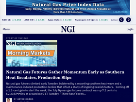 'naturalgasintel.com' screenshot