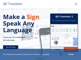 'qrtranslator.com' screenshot