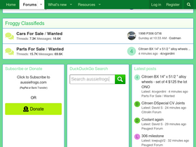 'aussiefrogs.com' screenshot