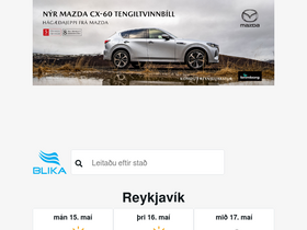 'blika.is' screenshot