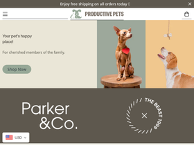 productivepets.com homepage screenshot