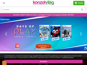 'konzolvilag.hu' screenshot