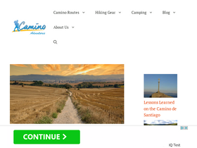 'caminoadventures.com' screenshot