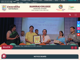 'hansrajcollege.ac.in' screenshot