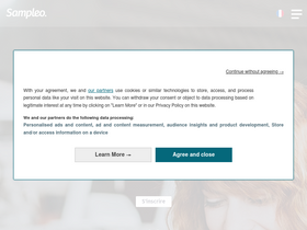 'sampleo.com' screenshot