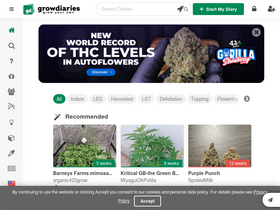 'growdiaries.com' screenshot