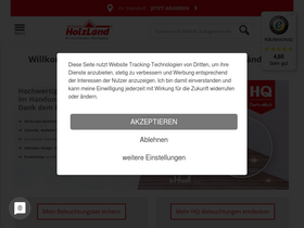 'holzland.de' screenshot