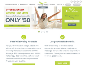 'massageaddict.ca' screenshot