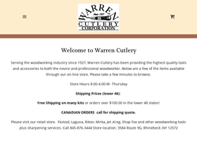 warrencutlery.com homepage screenshot
