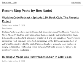 'bennadel.com' screenshot