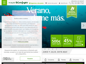 'viajeselcorteingles.es' screenshot