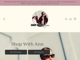 shopwithann.com homepage screenshot