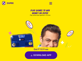 'zupee.com' screenshot
