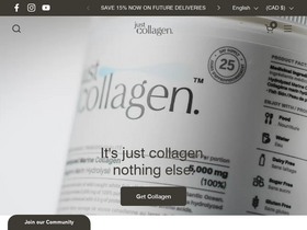 justcollagen.ca homepage screenshot