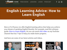 'tofluency.com' screenshot