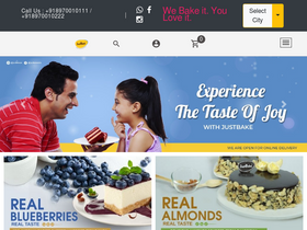 'justbake.in' screenshot