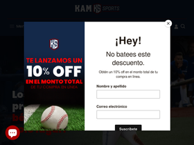 kamsports.mx homepage screenshot
