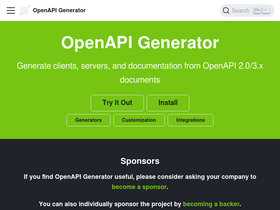 'openapi-generator.tech' screenshot