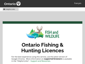 'huntandfishontario.com' screenshot