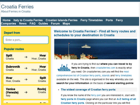 'croatiaferries.com' screenshot