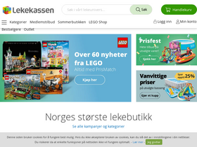 'lekekassen.no' screenshot