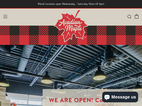 Acadian Maple Products website screenshot