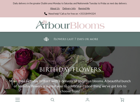 Arbourblooms homepage screenshot