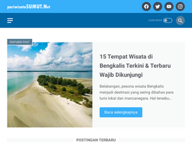 'pariwisatasumut.net' screenshot