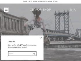 idpopshop.com homepage screenshot