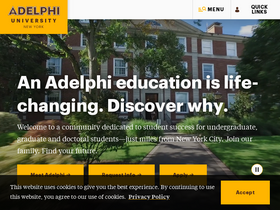 'auconnect.adelphi.edu' screenshot