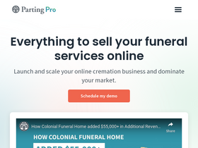 'bluemountainmortuary.partingpro.com' screenshot