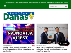 'sandzakdanas.rs' screenshot