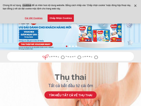 'huggies.com.vn' screenshot