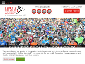 'torontomarathon.com' screenshot