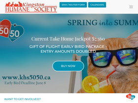 'kingstonhumanesociety.ca' screenshot