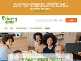 'thefamilydinnerproject.org' screenshot