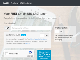 'appurl.io' screenshot