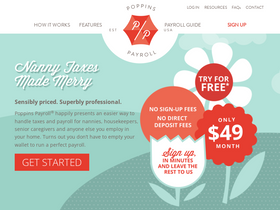 'poppinspayroll.com' screenshot