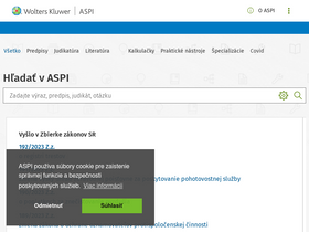 'aspi.sk' screenshot