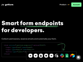 'getform.io' screenshot