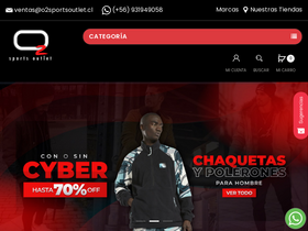 'o2sportsoutlet.cl' screenshot