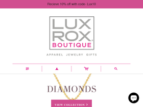 luxroxboutique.com homepage screenshot