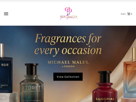 Pertinaciaperfume.com homepage screenshot