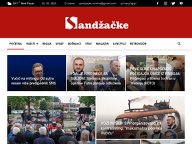 'sandzacke.rs' screenshot