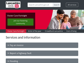 'lancashire.gov.uk' screenshot