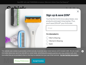 'schick.com' screenshot