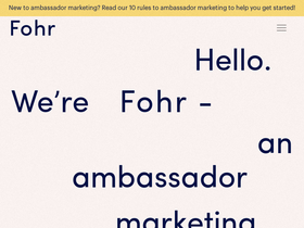 'fohr.co' screenshot