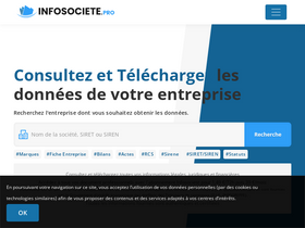 'infosociete.pro' screenshot