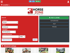 'horsezone.com.au' screenshot
