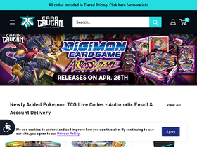 'cardcaverntradingcards.com' screenshot